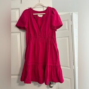 Barbie Pink Linen Somerset Mini Dress